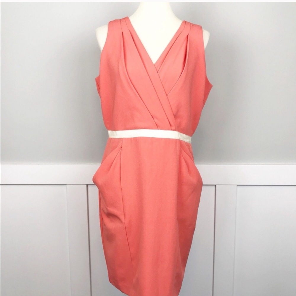 The Limited Tulip Dress in Coral with Pockets